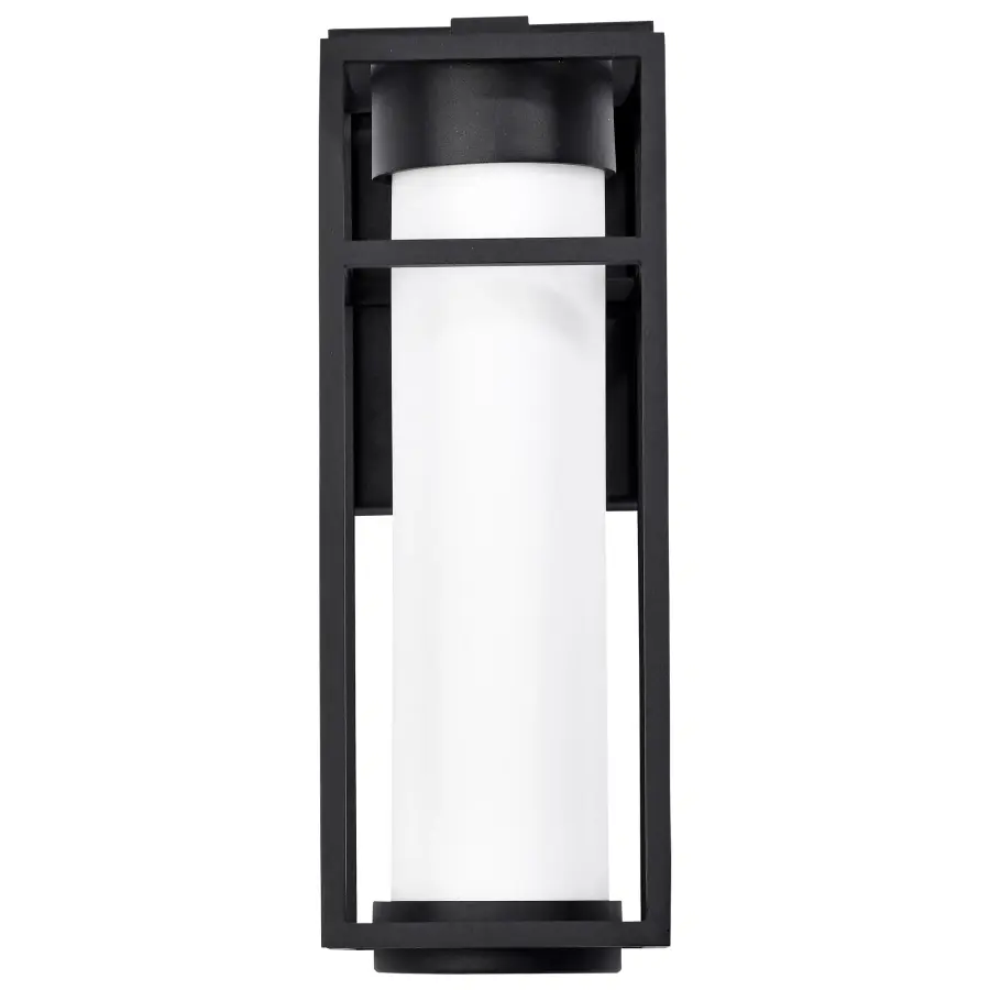 Ledges Medium LED Outdoor Wall Lantern in Matte Black - Image 4