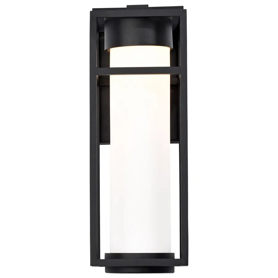 Ledges Medium LED Outdoor Wall Lantern in Matte Black - Image 5