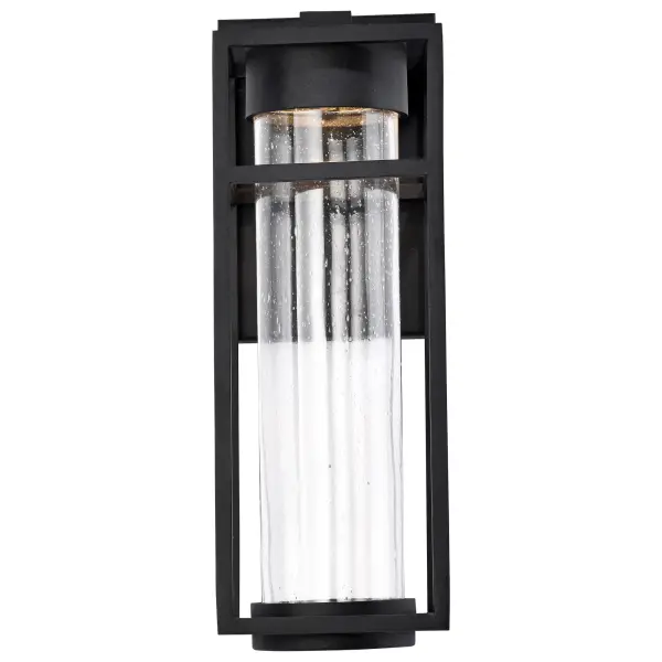 Ledges Medium LED Outdoor Wall Lantern in Matte Black - Image 2