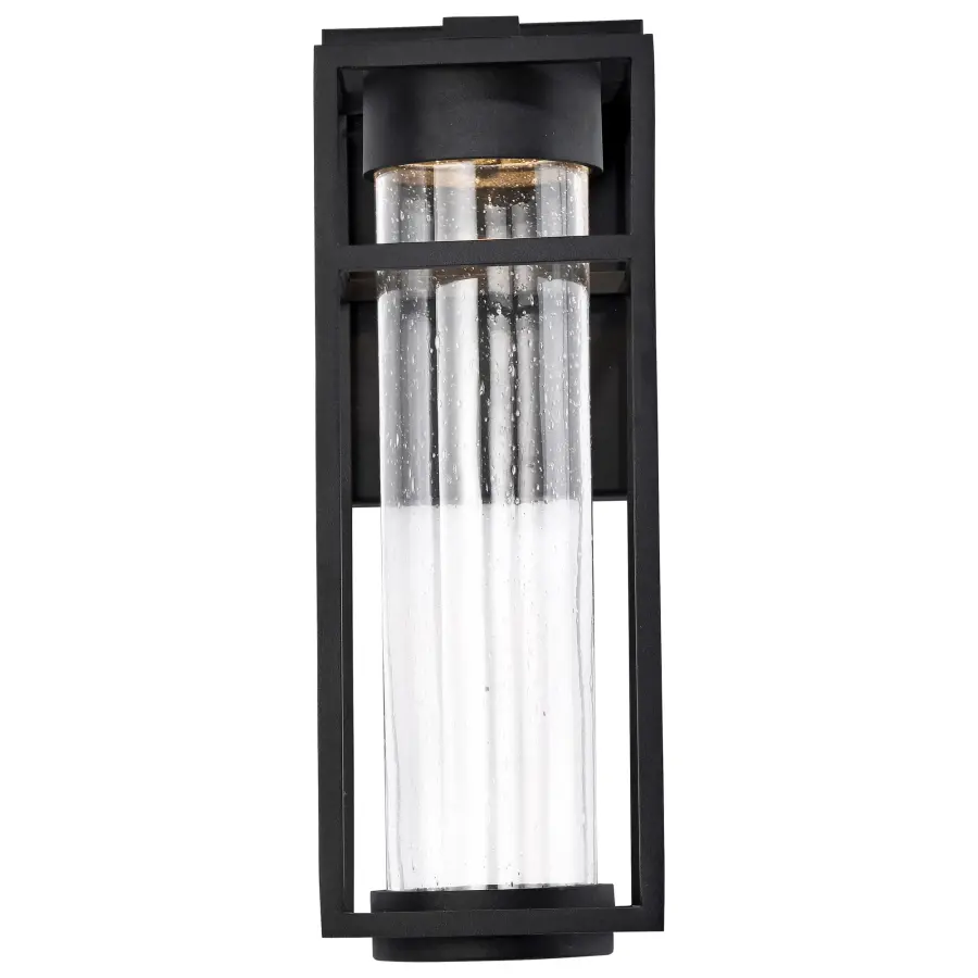 Ledges Medium LED Outdoor Wall Lantern in Matte Black - Image 2
