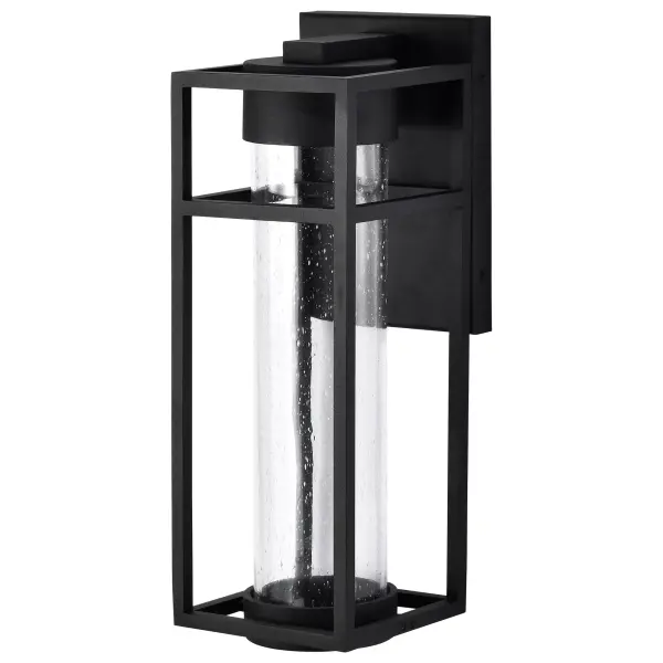Ledges Medium LED Outdoor Wall Lantern in Matte Black - Image 3