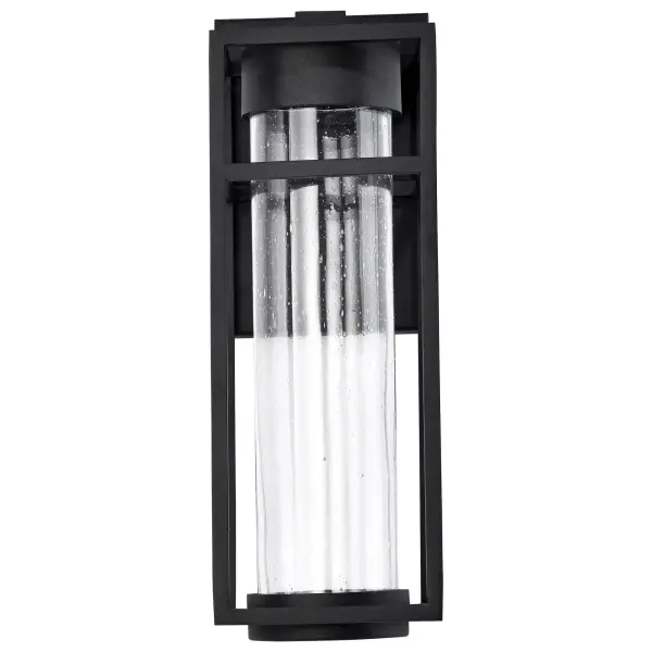 Ledges Medium LED Outdoor Wall Lantern in Matte Black - Image 4
