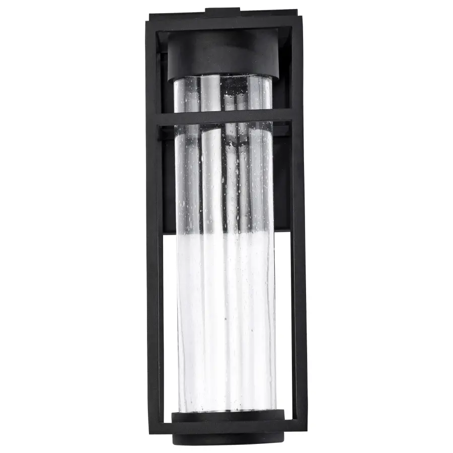 Ledges Medium LED Outdoor Wall Lantern in Matte Black - Image 4