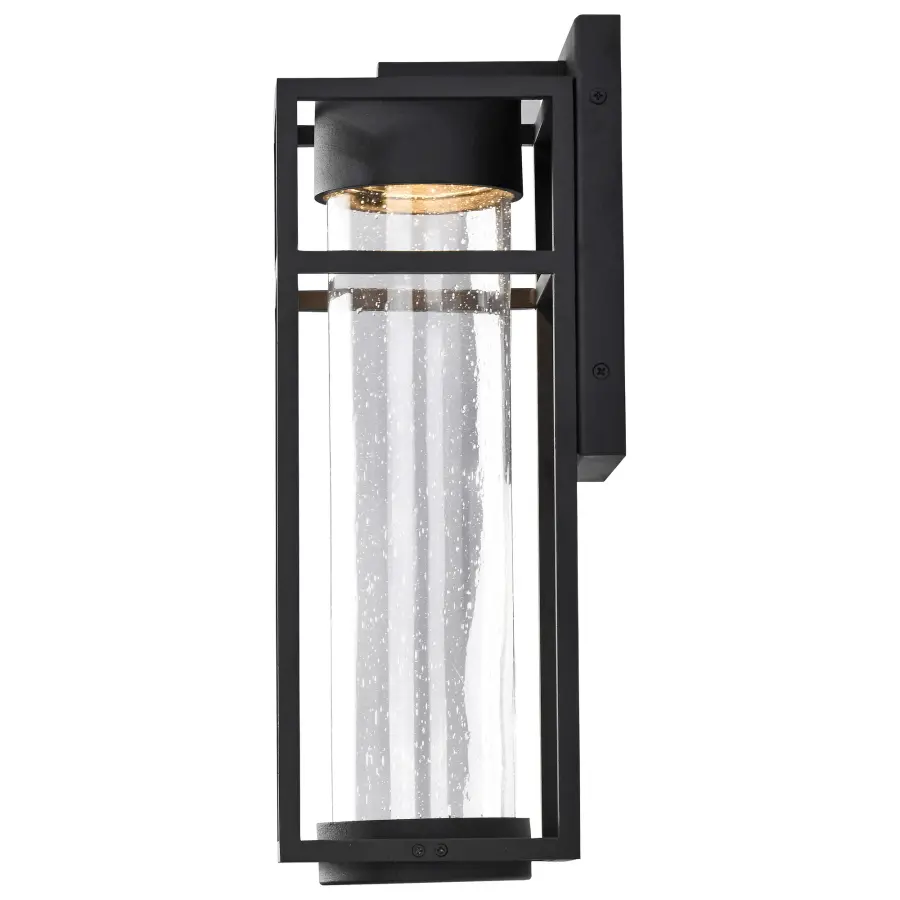 Ledges Medium LED Outdoor Wall Lantern in Matte Black - Image 6