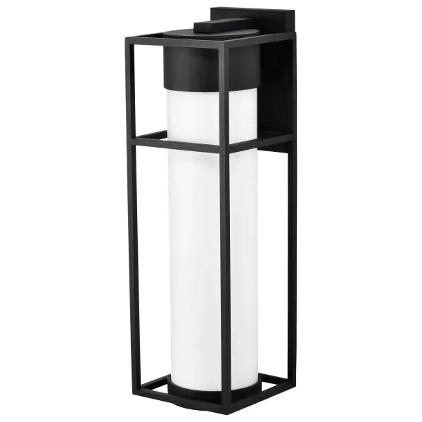 Ledges Large LED Outdoor Wall Lantern in Matte Black - Image 1
