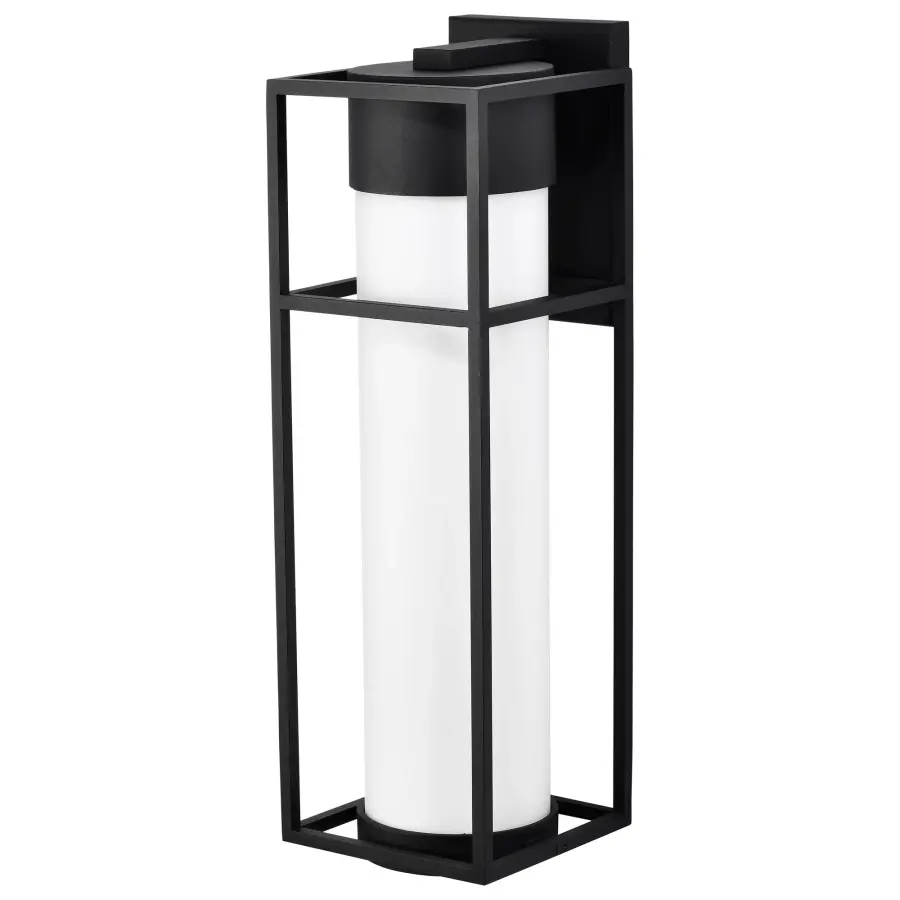 Ledges Large LED Outdoor Wall Lantern in Matte Black - Image 1