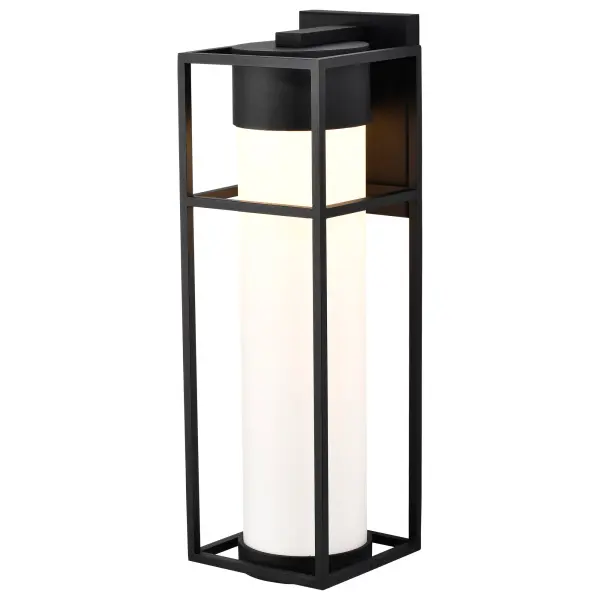Ledges Large LED Outdoor Wall Lantern in Matte Black - Image 2