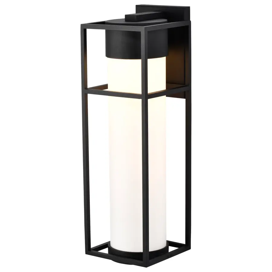 Ledges Large LED Outdoor Wall Lantern in Matte Black - Image 2