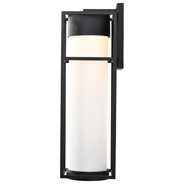 Ledges Large LED Outdoor Wall Lantern in Matte Black - Image 3