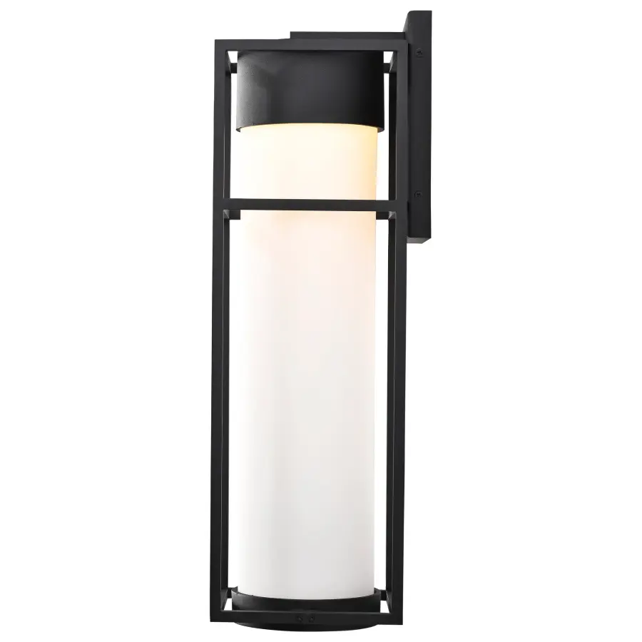 Ledges Large LED Outdoor Wall Lantern in Matte Black - Image 3