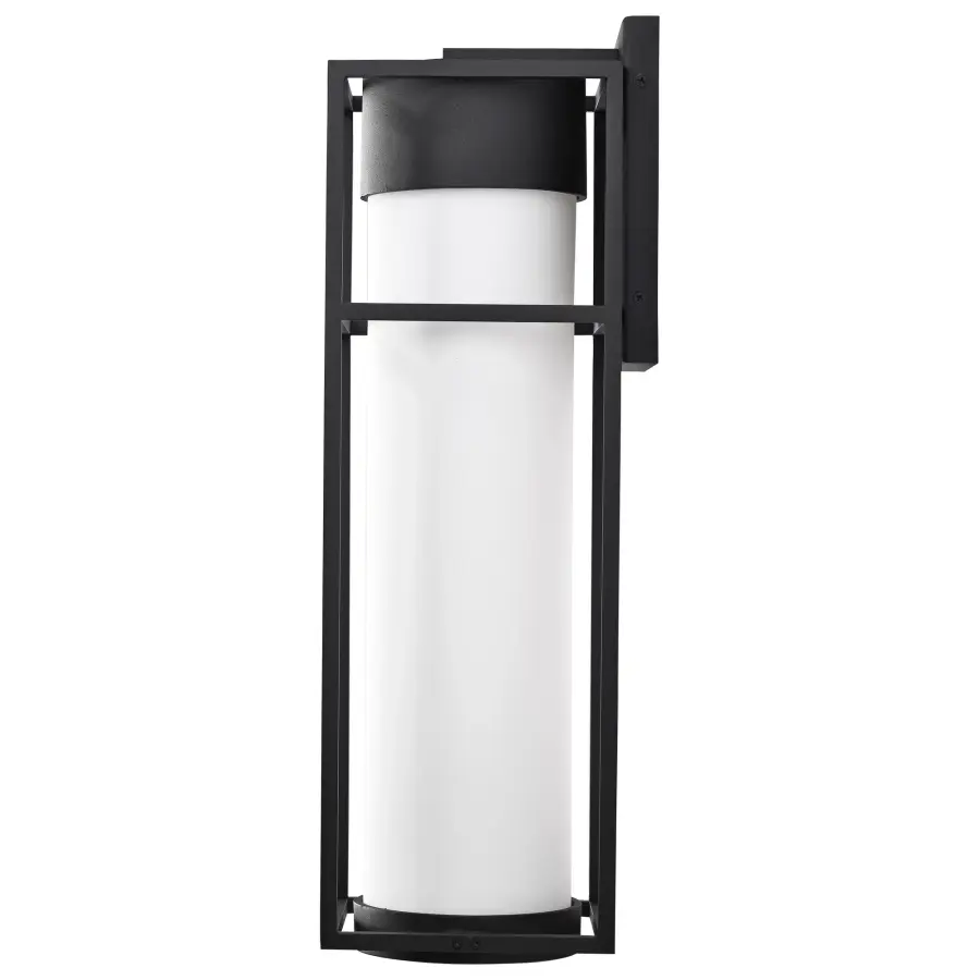Ledges Large LED Outdoor Wall Lantern in Matte Black - Image 4