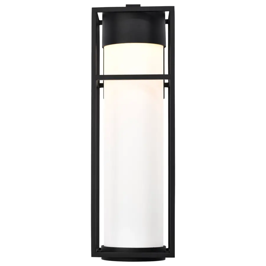 Ledges Large LED Outdoor Wall Lantern in Matte Black - Image 6