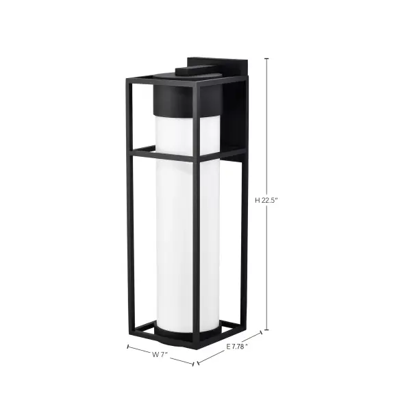 Ledges Large LED Outdoor Wall Lantern in Matte Black - Image 8