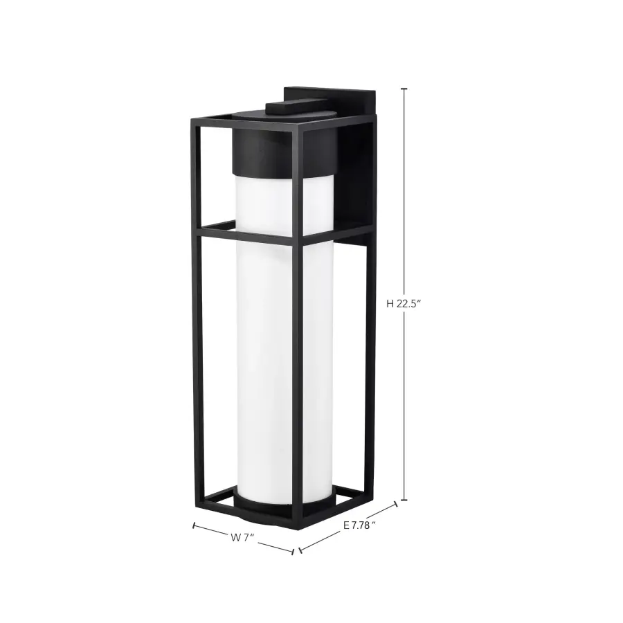Ledges Large LED Outdoor Wall Lantern in Matte Black - Image 8