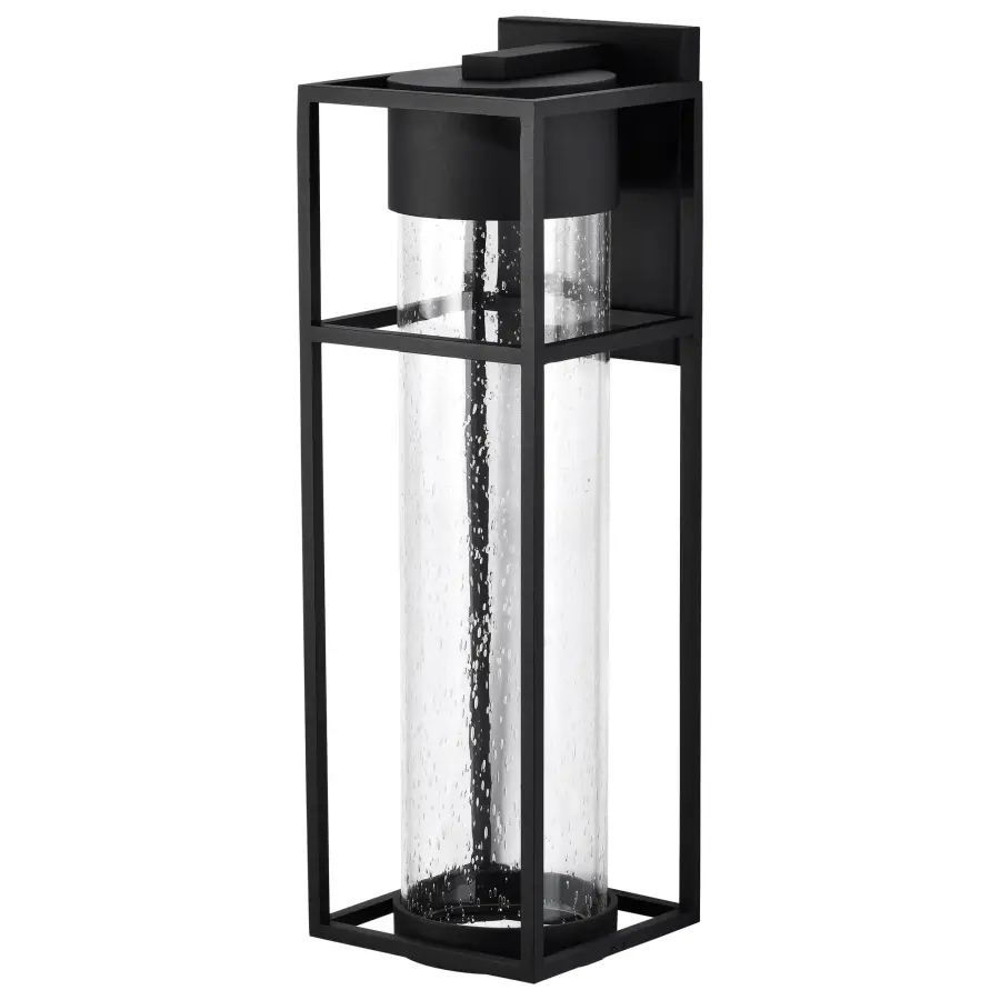 Ledges Large LED Outdoor Wall Lantern in Matte Black - Image 1