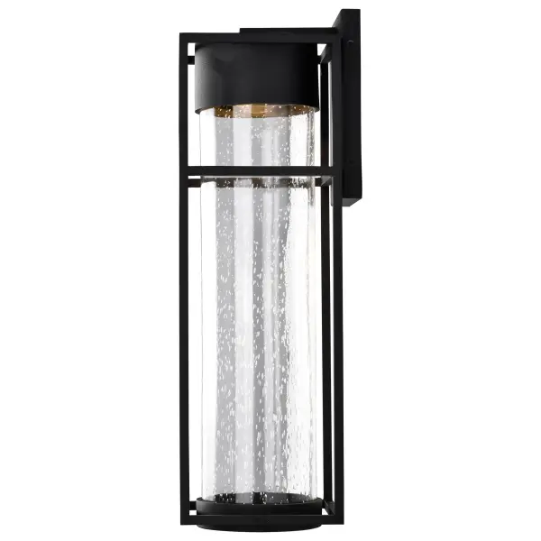 Ledges Large LED Outdoor Wall Lantern in Matte Black - Image 3