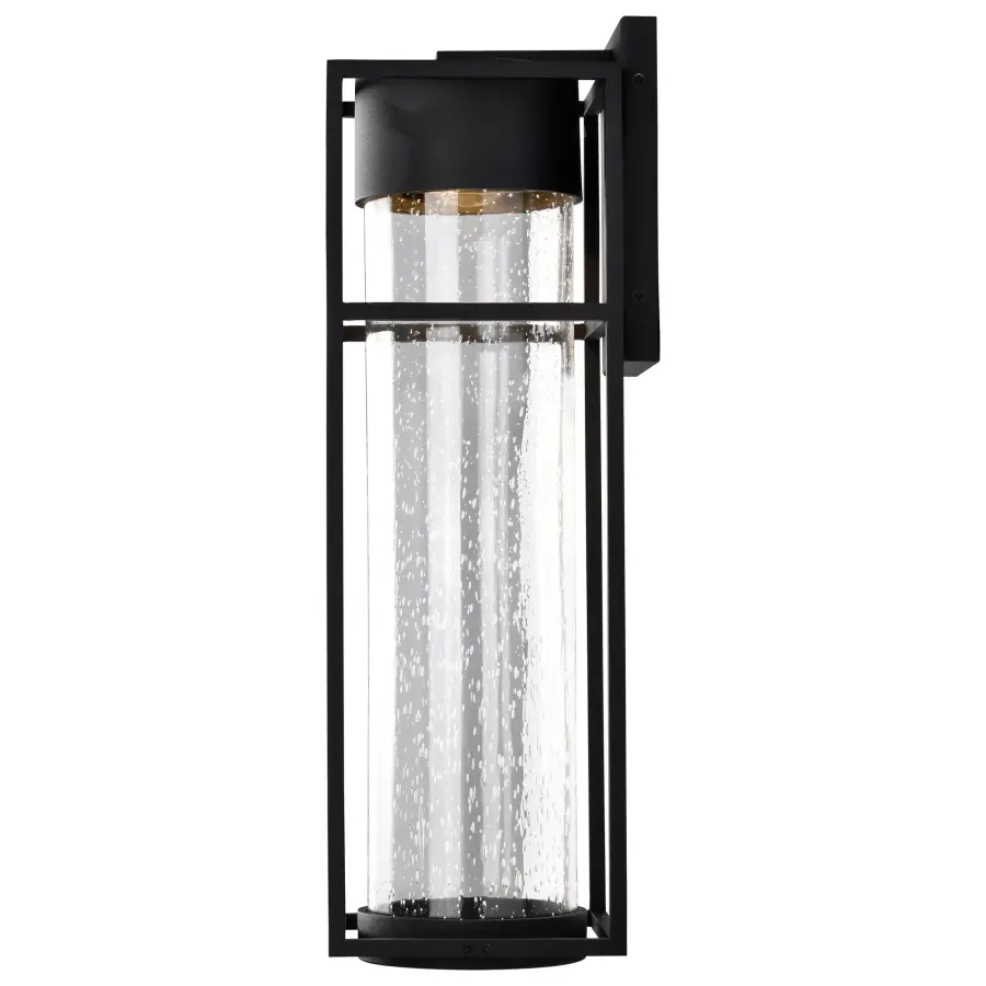 Ledges Large LED Outdoor Wall Lantern in Matte Black - Image 3