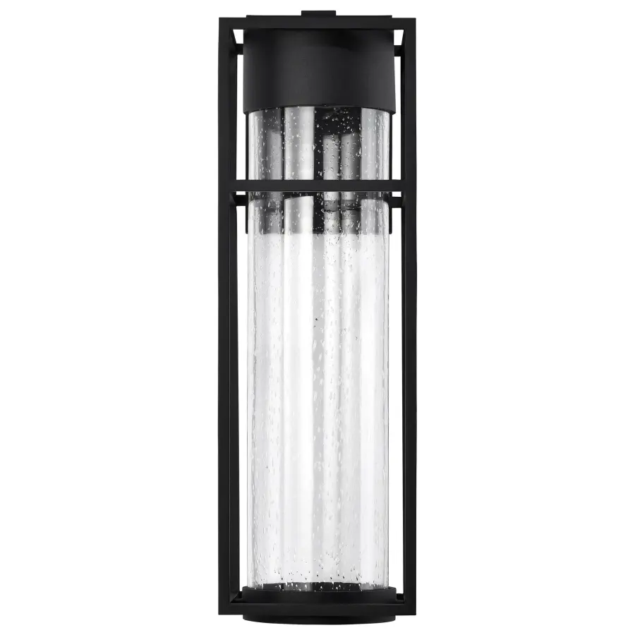Ledges Large LED Outdoor Wall Lantern in Matte Black - Image 4