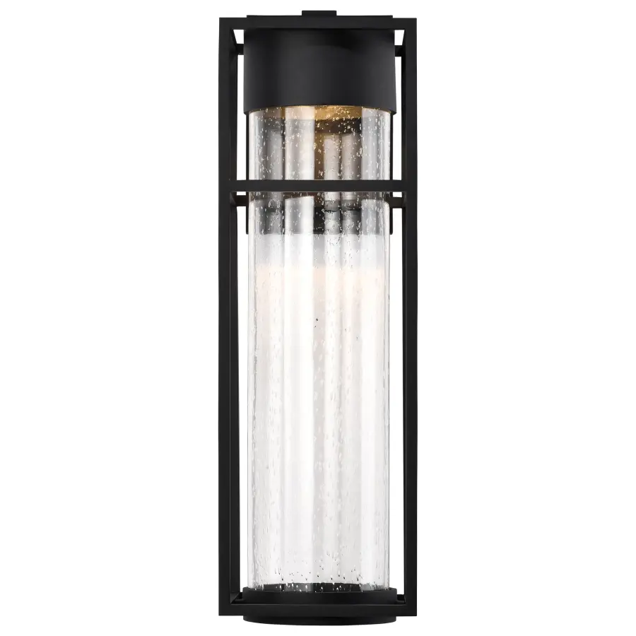 Ledges Large LED Outdoor Wall Lantern in Matte Black - Image 5