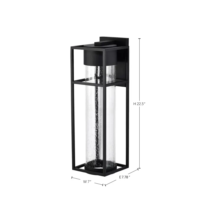Ledges Large LED Outdoor Wall Lantern in Matte Black - Image 8