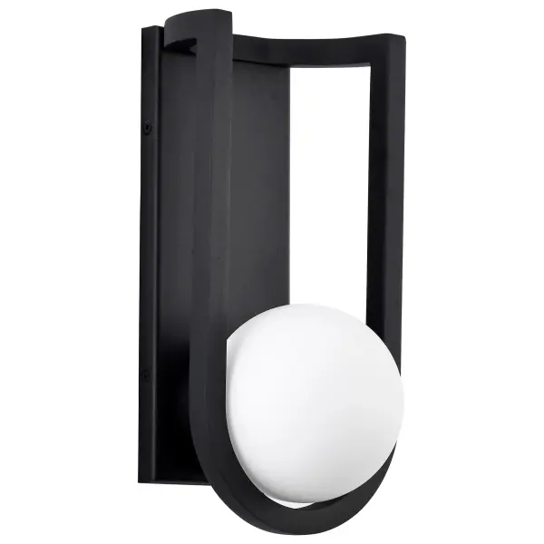 Cradle Medium LED Wall Lantern in Matte Black - Image 1