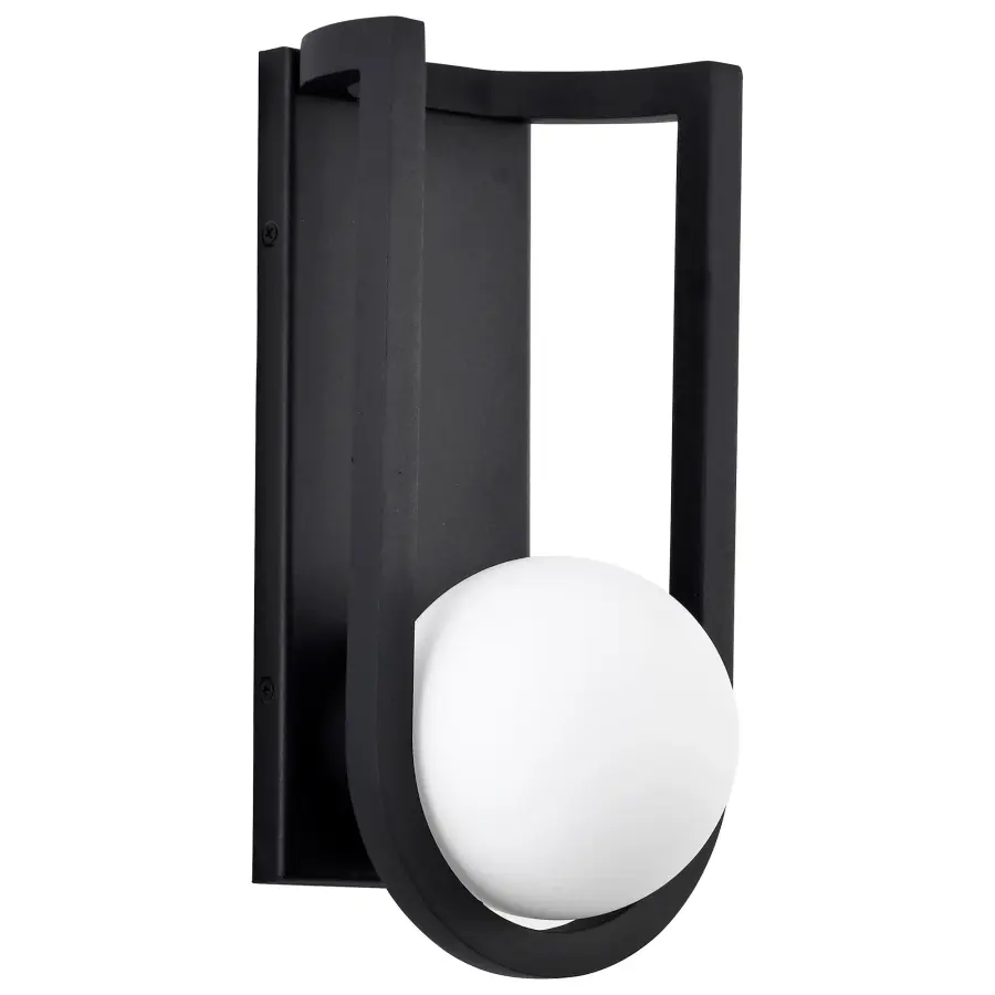 Cradle Medium LED Wall Lantern in Matte Black - Image 1