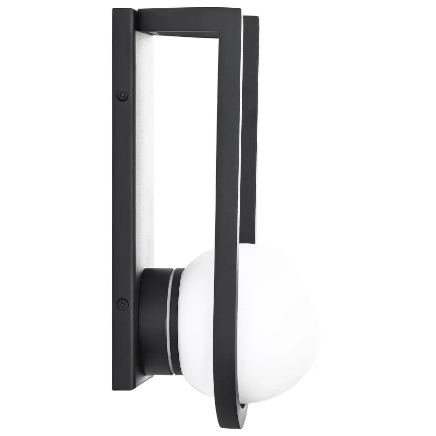 Cradle Medium LED Wall Lantern in Matte Black - Image 2