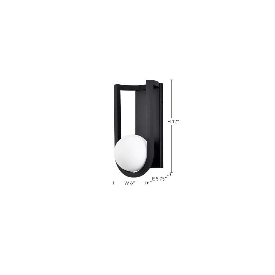 Cradle Medium LED Wall Lantern in Matte Black - Image 8