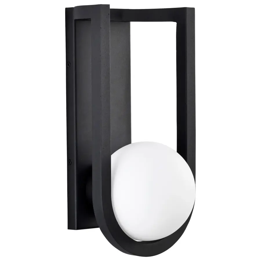 Cradle Large LED Wall Lantern in Matte Black - Image 1