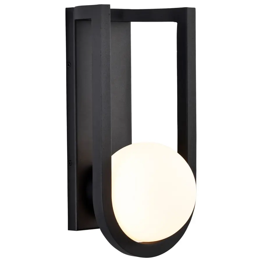 Cradle Large LED Wall Lantern in Matte Black - Image 2