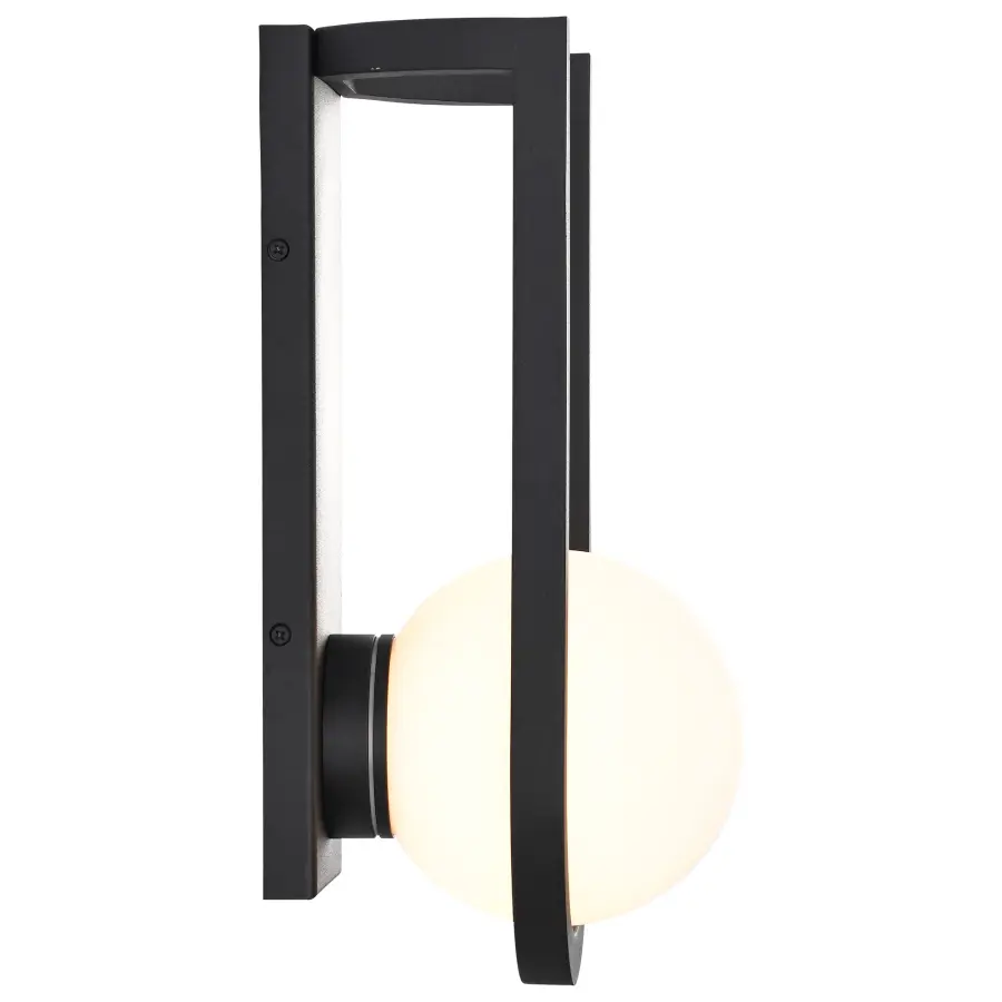 Cradle Large LED Wall Lantern in Matte Black - Image 3