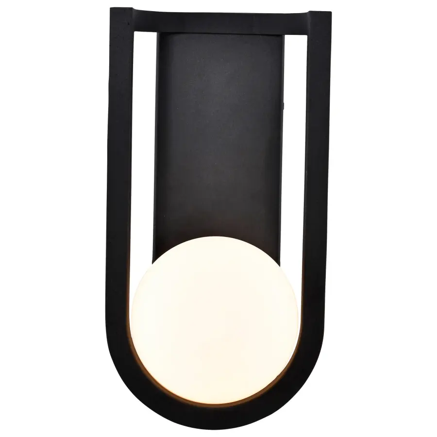 Cradle Large LED Wall Lantern in Matte Black - Image 6