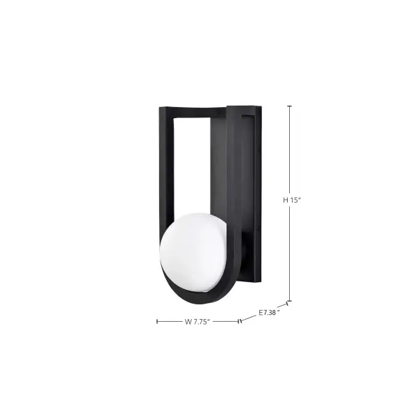 Cradle Large LED Wall Lantern in Matte Black - Image 8