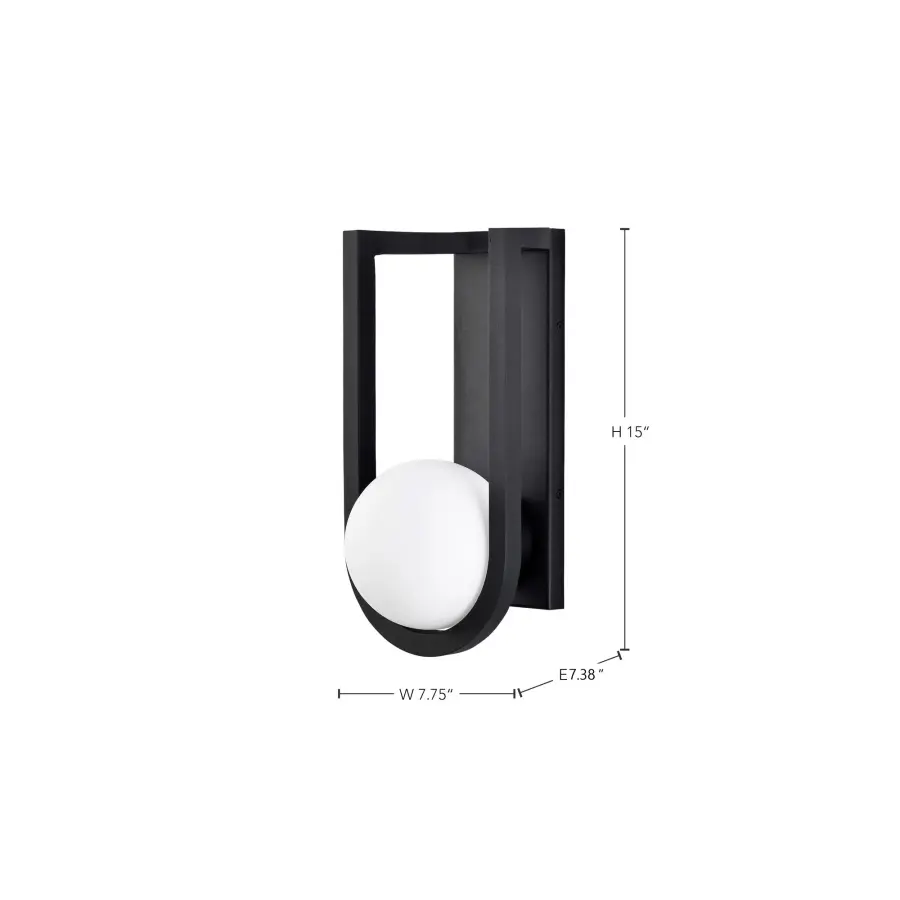 Cradle Large LED Wall Lantern in Matte Black - Image 8