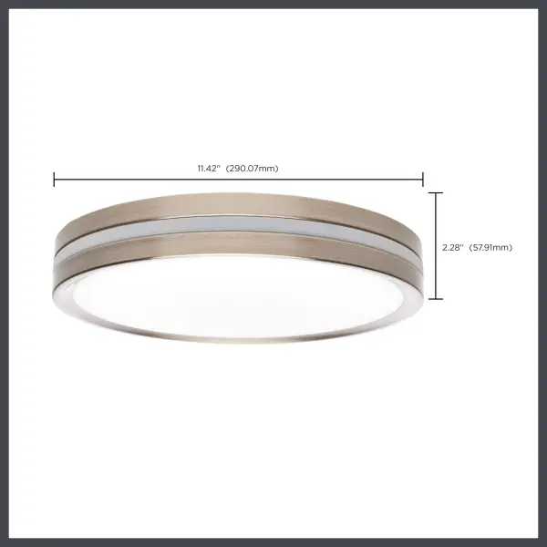 11" Flush Mount with Night Light - Brushed Nickel - Image 18