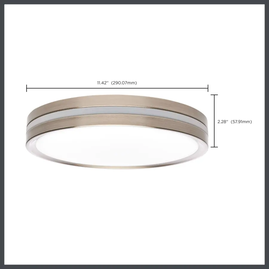 11" Flush Mount with Night Light - Brushed Nickel - Image 18