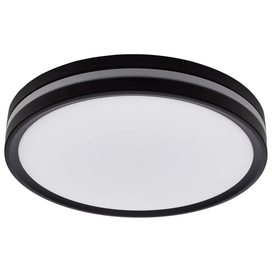 11" Flush Mount with Night Light - Matte Black - Image 1
