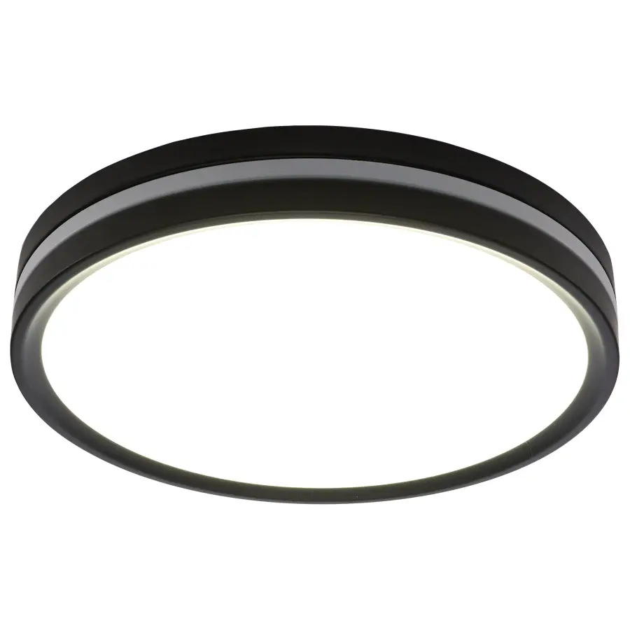 11" Flush Mount with Night Light - Matte Black - Image 2