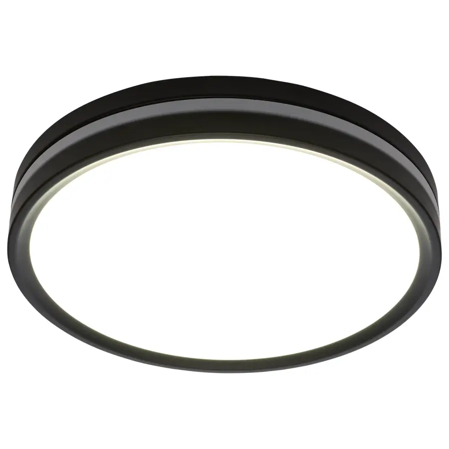 11" Flush Mount with Night Light - Matte Black - Image 8