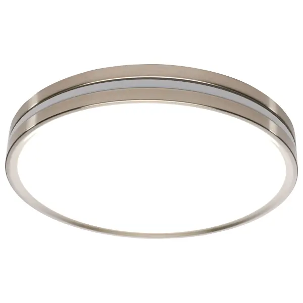 15" Surface Mount Flush Fixture with Night Light - Brushed Nickel - Image 2