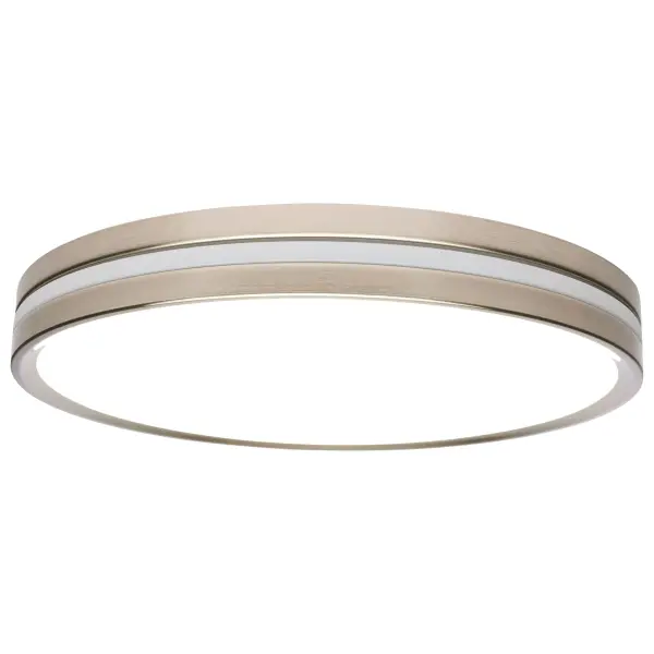 15" Surface Mount Flush Fixture with Night Light - Brushed Nickel - Image 5