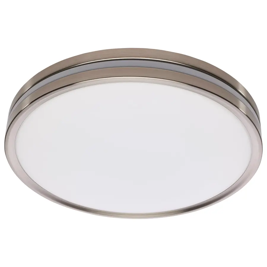 15" Surface Mount Flush Fixture with Night Light - Brushed Nickel - Image 7