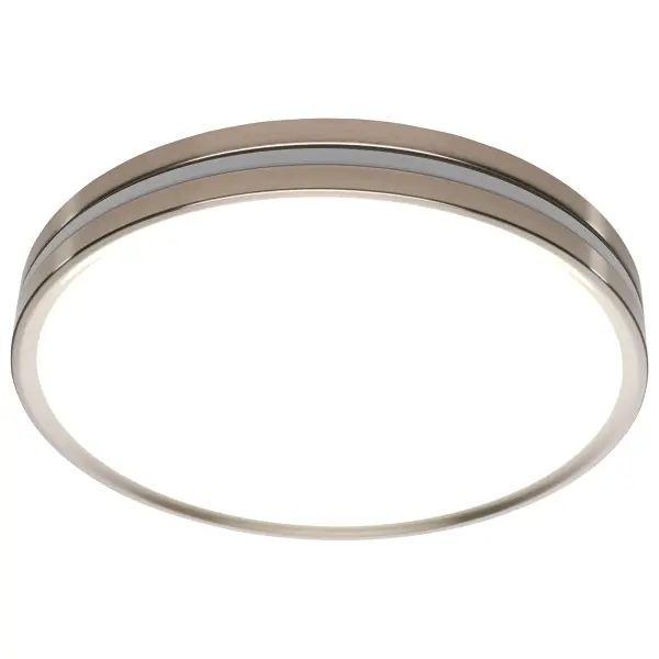 15" Surface Mount Flush Fixture with Night Light - Brushed Nickel - Image 8