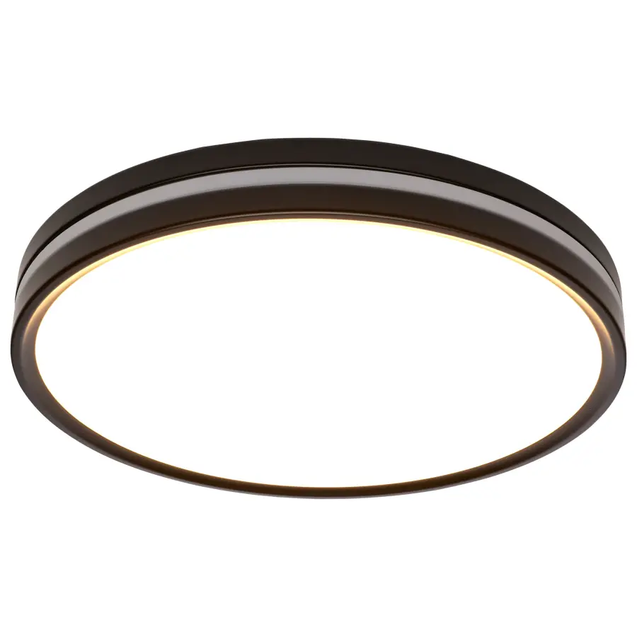 15" Flush Mount with Night Light - Matte Black - Image 2