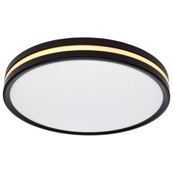 15" Flush Mount with Night Light - Matte Black - Image 3