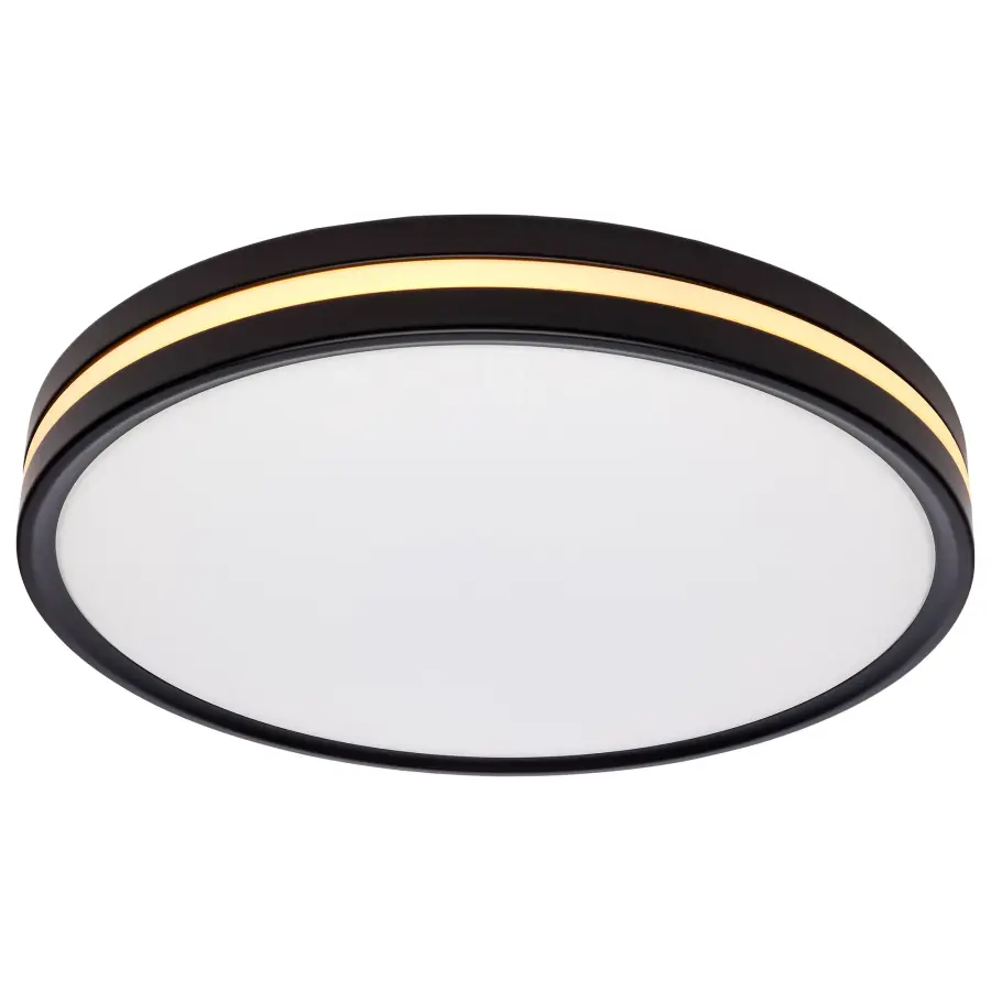 15" Flush Mount with Night Light - Matte Black - Image 3