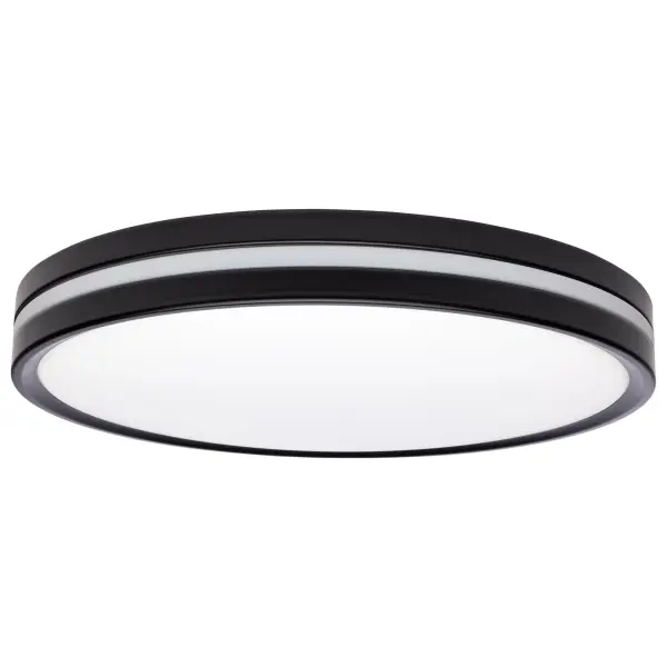 15" Flush Mount with Night Light - Matte Black - Image 4