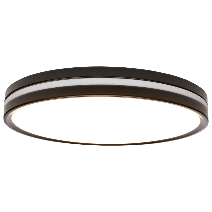 15" Flush Mount with Night Light - Matte Black - Image 5