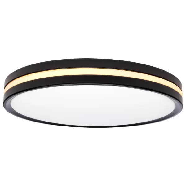 15" Flush Mount with Night Light - Matte Black - Image 6