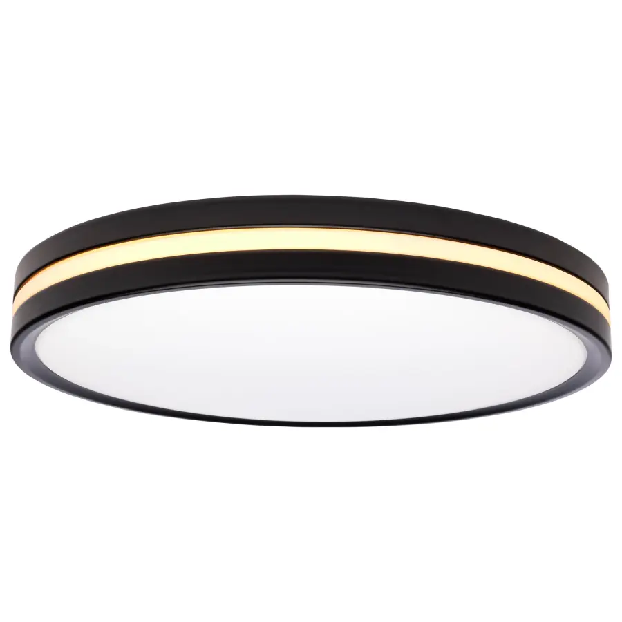 15" Flush Mount with Night Light - Matte Black - Image 6